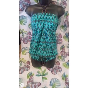 NWT Freya Limbo Bandeau Tankini Top 34FF Amazon New Swimwear